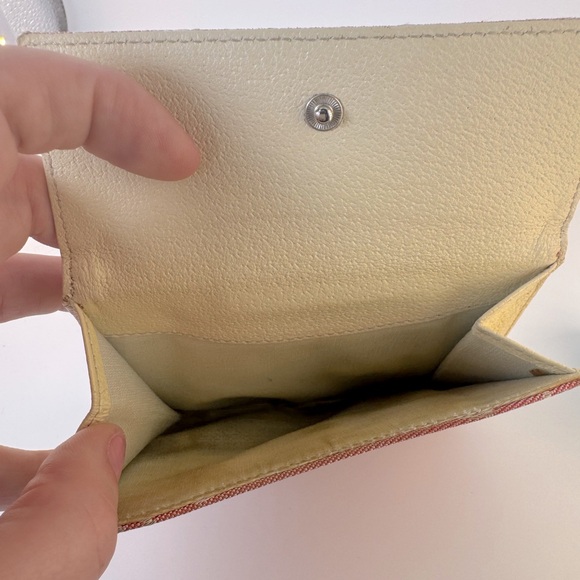 Bulgari Pink Wallet BVLGARI Pink Logo Canvas Bifold Wallet Authentic - Picture 10 of 15